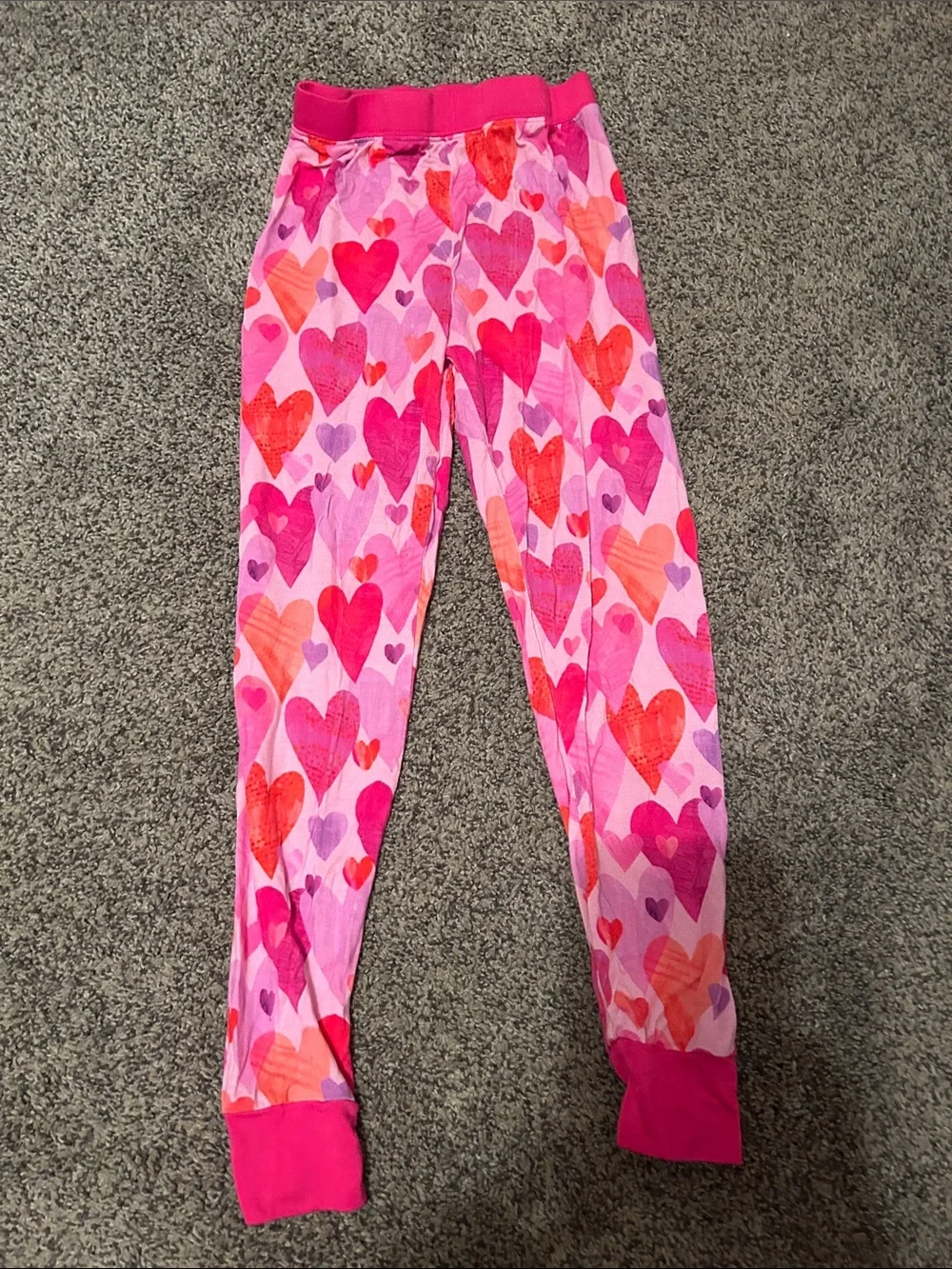 Little Sleepies Pink & Red Heart Print Pajama Set